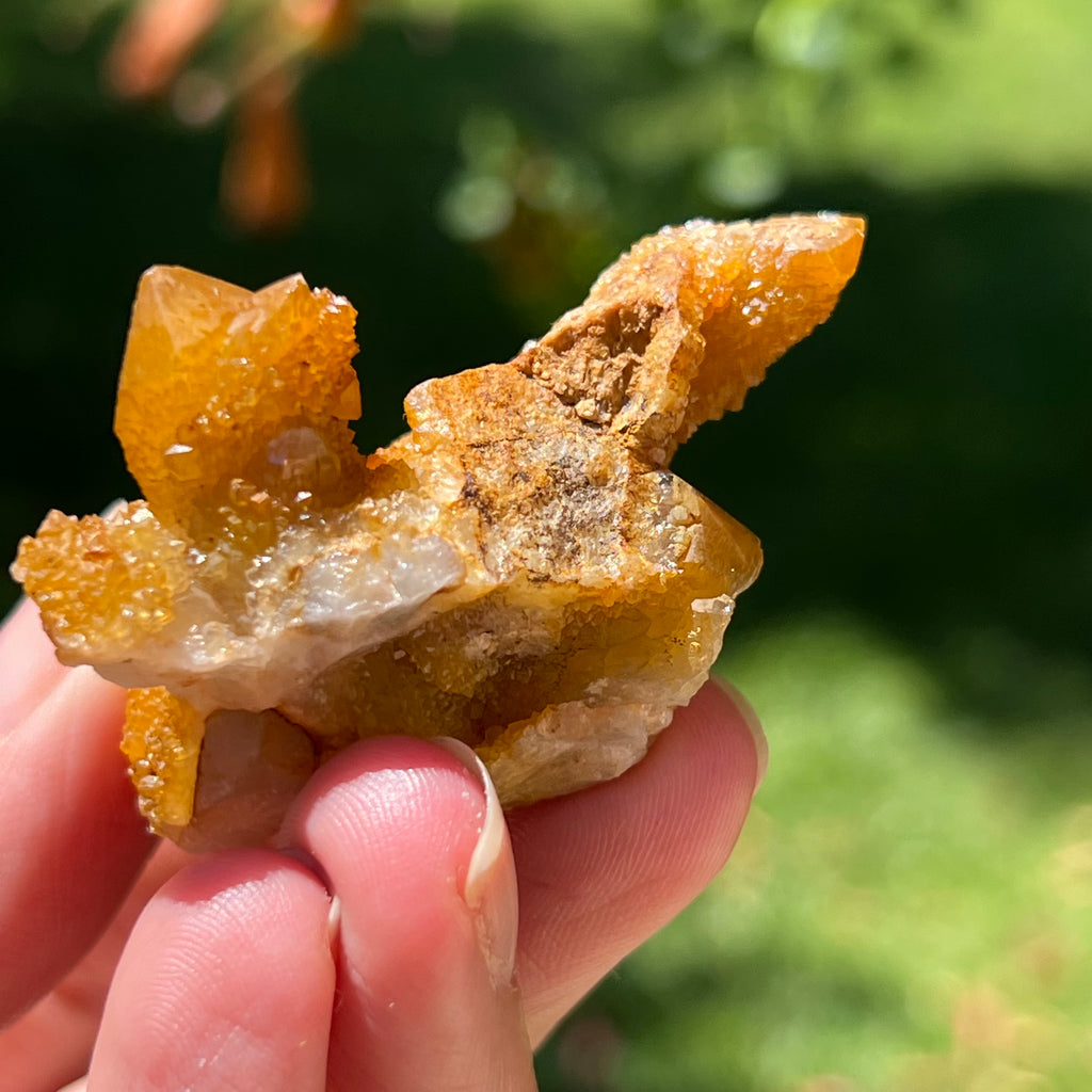 Cluster lemonit / cuart spirit solar Africa de Sud model 1, pietre semipretioase - druzy.ro 5