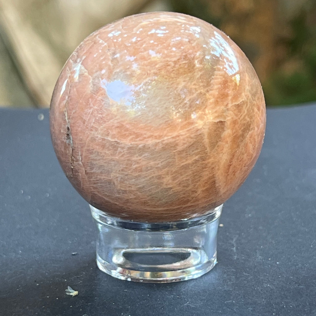Piatra lunii somon piersica sfera m2, druzy.ro, pietre semipretioase 1