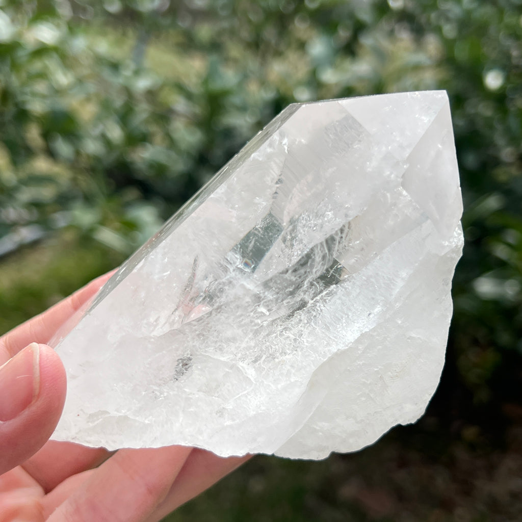 Varf cuart incolor natural, floare de mina L9, pietre semipretioase - druzy.ro 2 