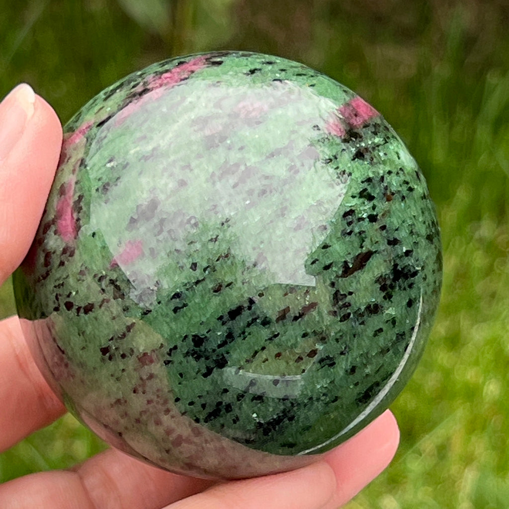 Sfera rubin in zoisit model 4, pietre semipretioase - druzy.ro 6 