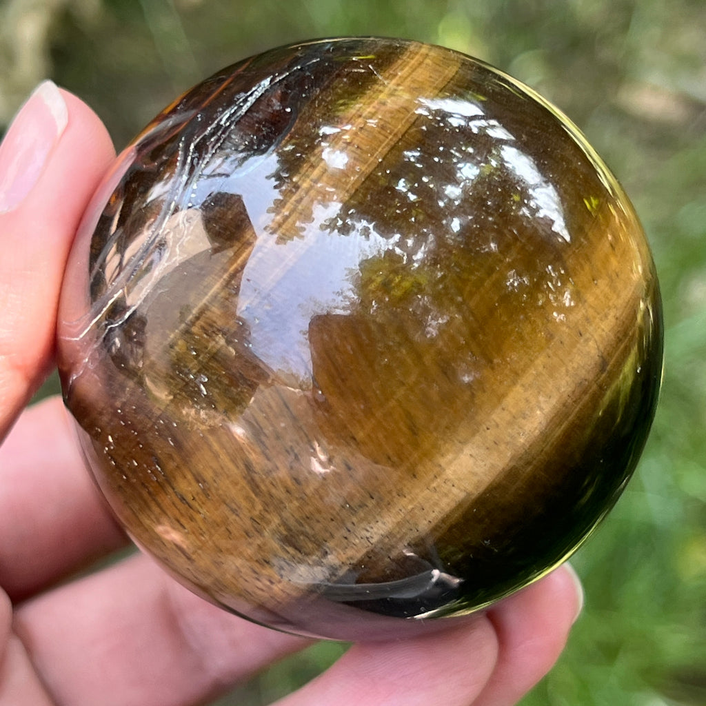 Ochi de tigru sfera model 2, pietre semipretioase - druzy.ro 3 