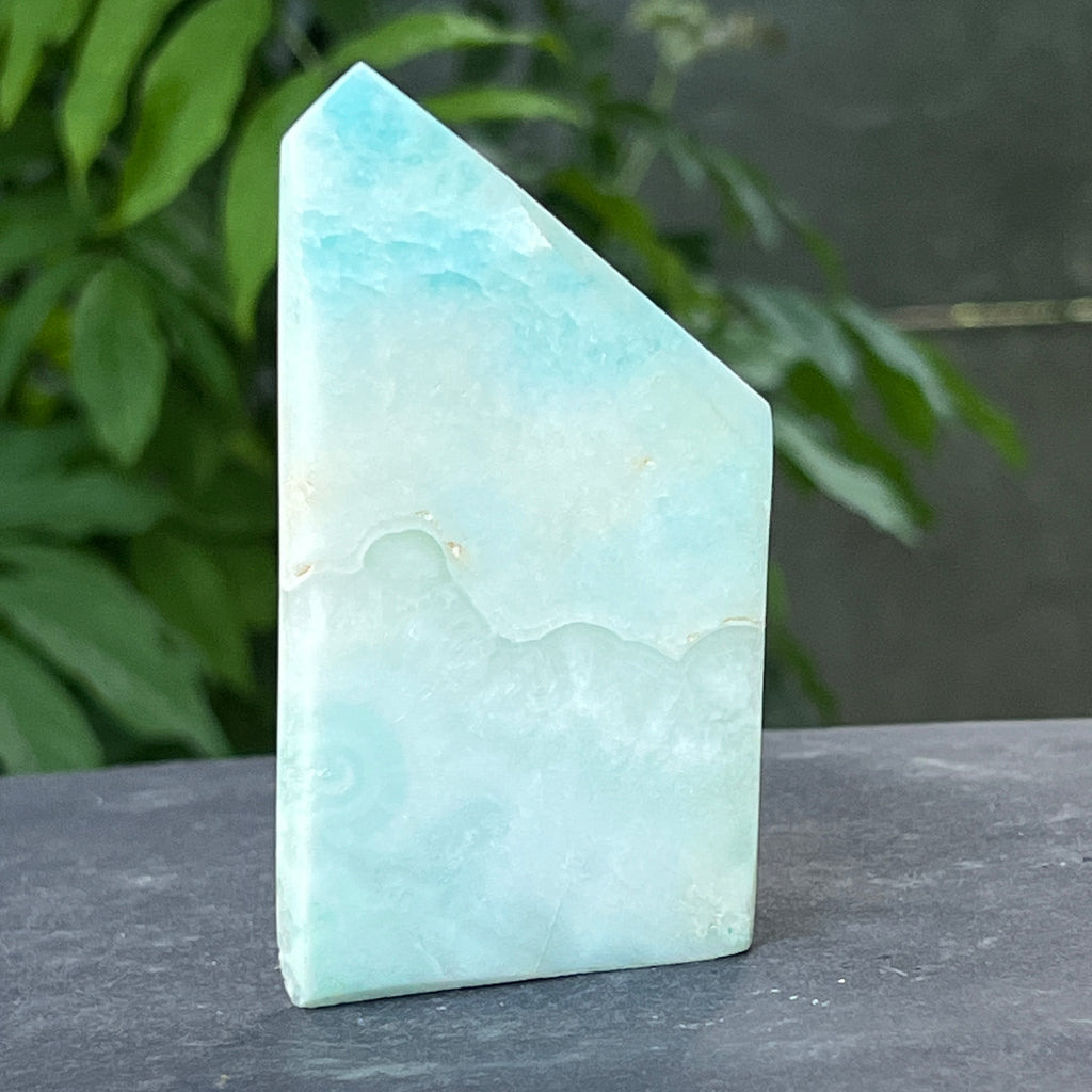 Sculptura generator aragonit albastru | Model 4, pietre semipretioase - druzy.ro 2 