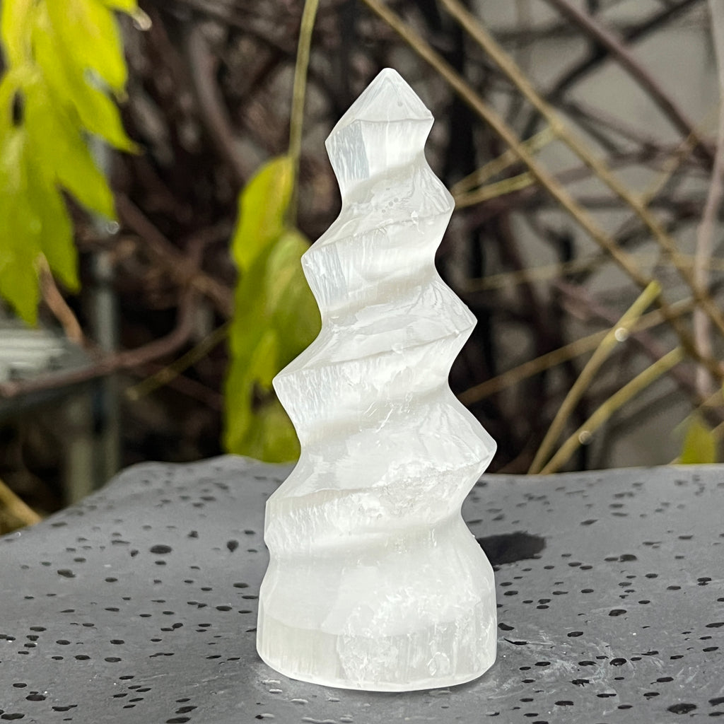 Selenit spirala 10 cm, pietre semipretioase - druzy.ro 1 