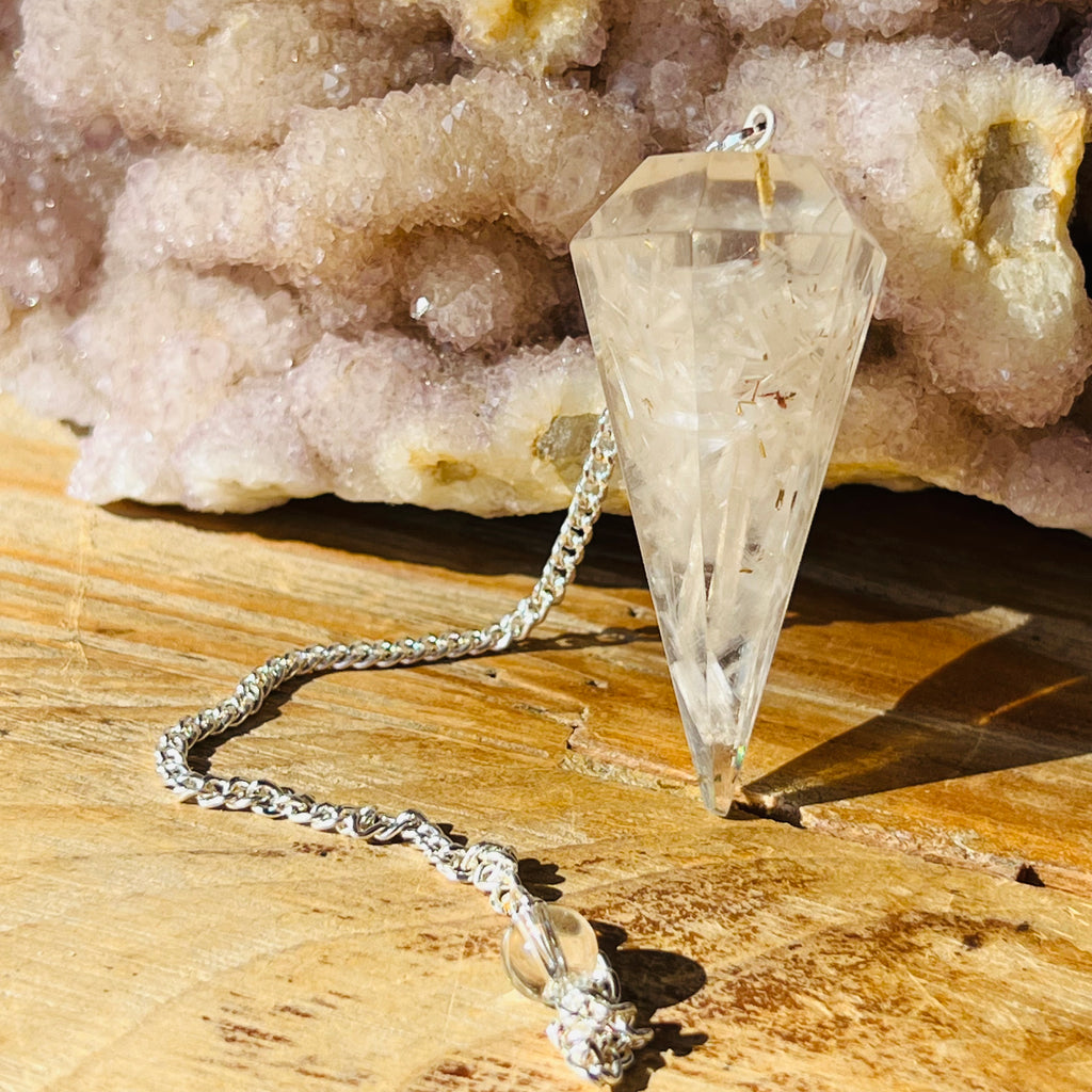 Pendul orgonit selenit, druzy.ro, cristale 1