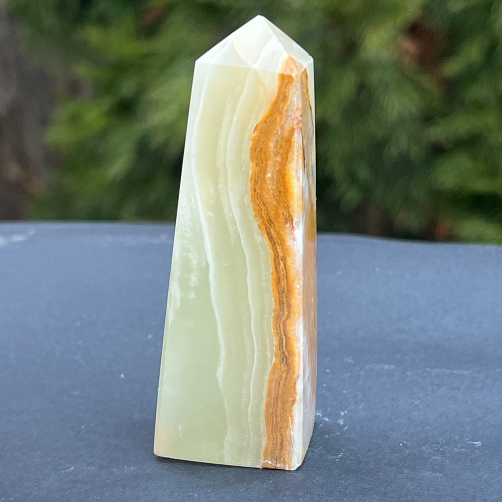 Onix verde obelisc/turn model 2, pietre semipretioase - druzy.ro 3 