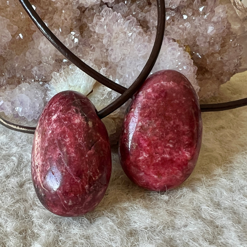 Colier pandantiv tulit DROP, pietre semipretioase - druzy.ro 1 
