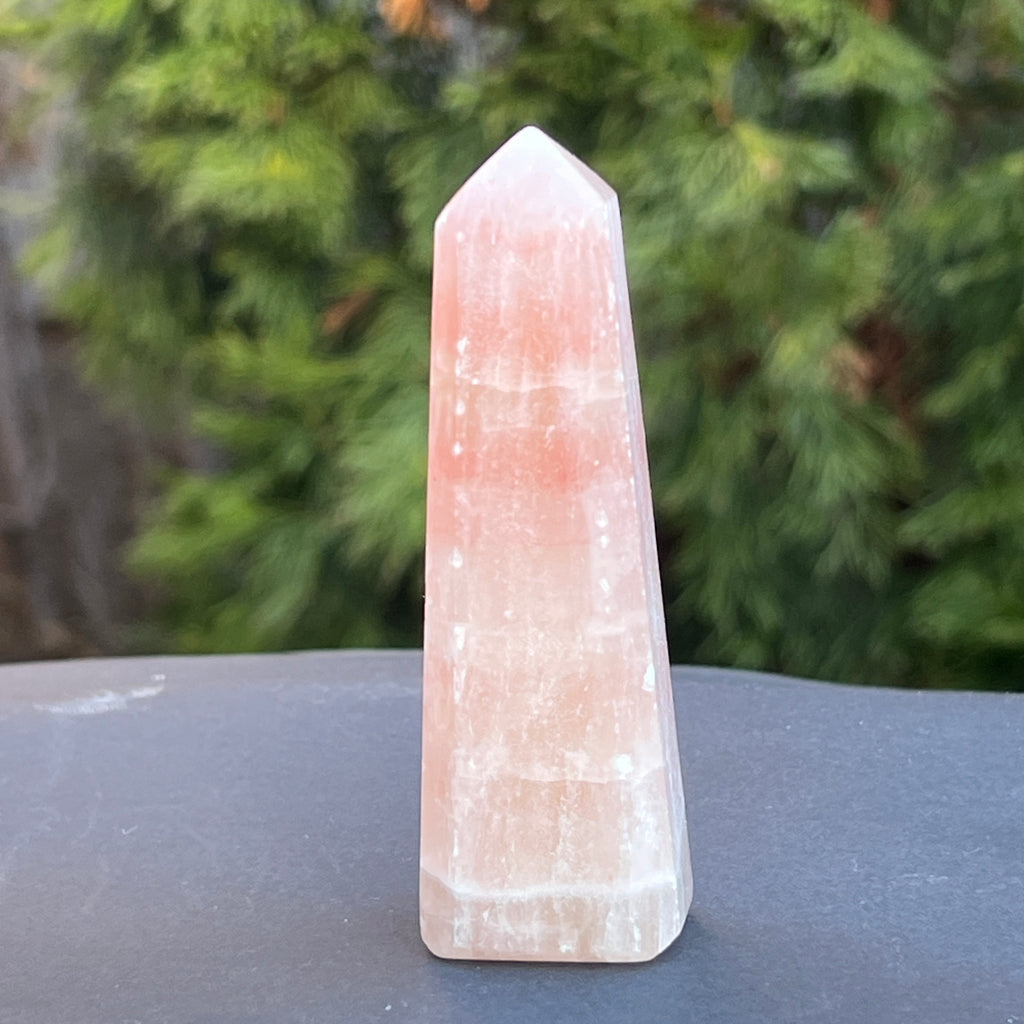 Obelisc calcit roz model 2, pietre semipretioase - druzy.ro 3 