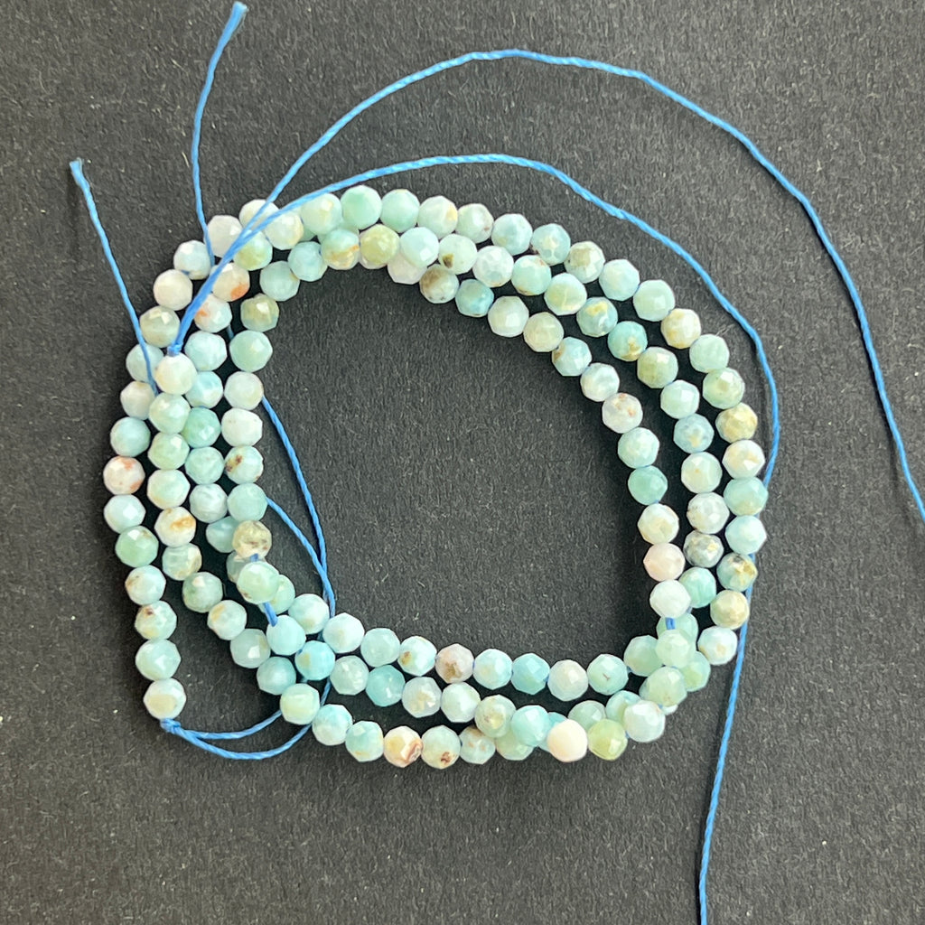 Sirag margele pietre semipretioase sfere fatetate LARIMAR, pietre semipretioase - druzy.ro 1 