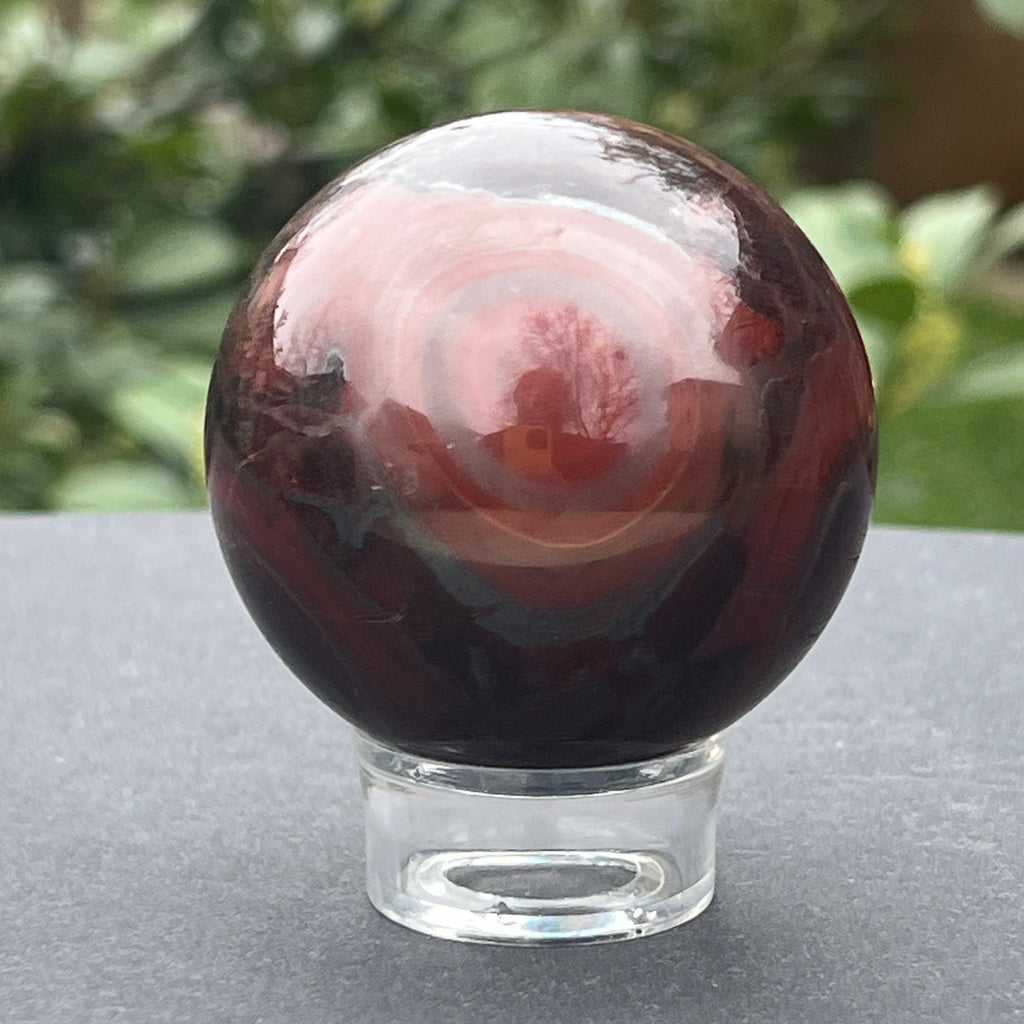 Sfera ochi de tigru rosu model 1, pietre semipretioase - druzy.ro 1 