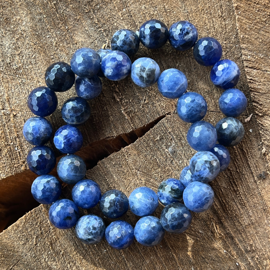 Bratara fatetata sodalit 10 mm, pietre semipretioase - druzy.ro 2 