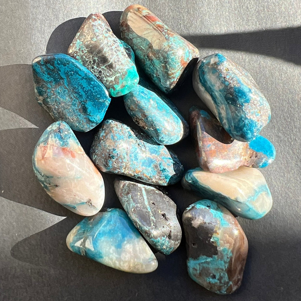 Shattuckite piatra rulata, pietre semipretioase - druzy.ro 1 