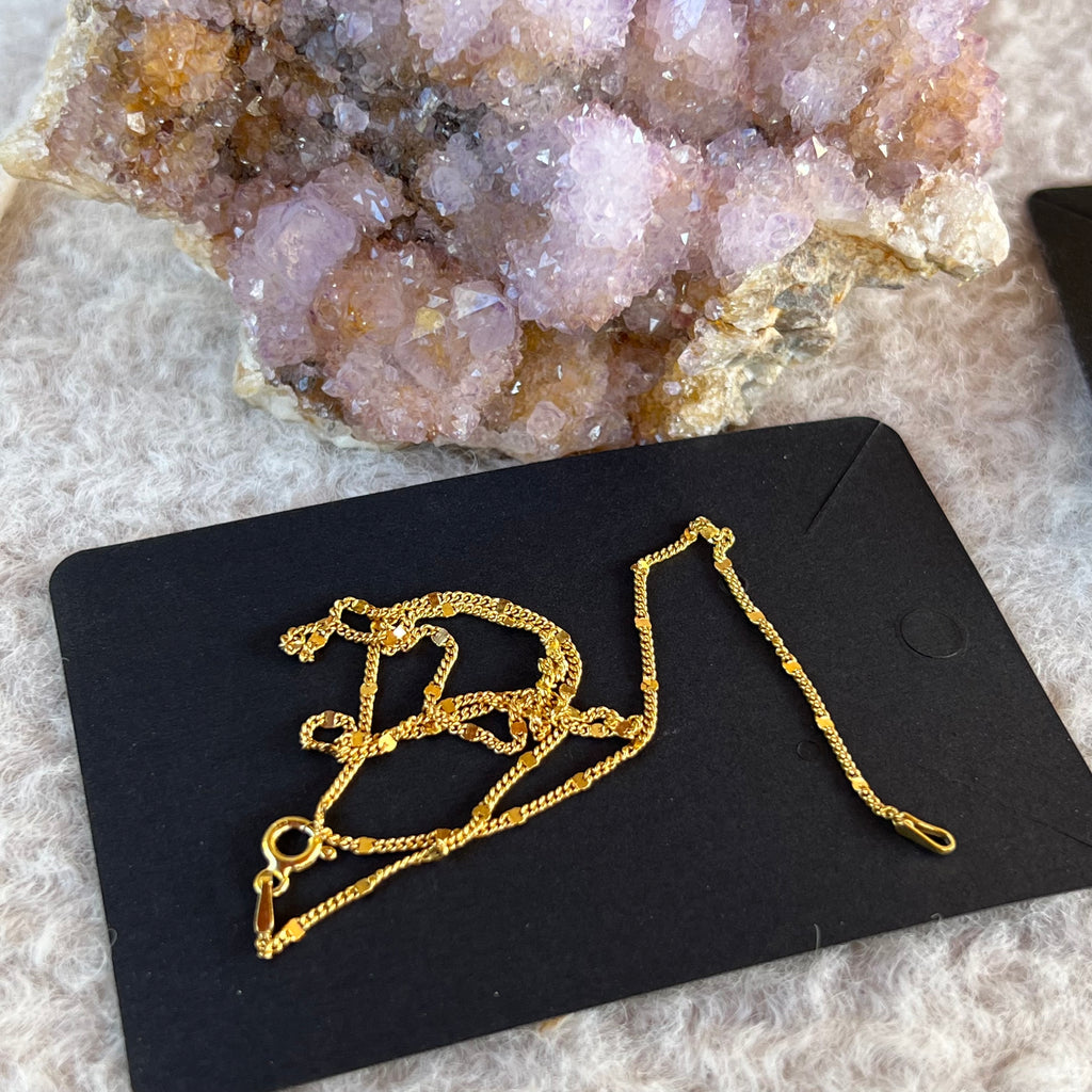 Lantisor argint placat cu aur 42 cm, druzy.ro, cristale 1
