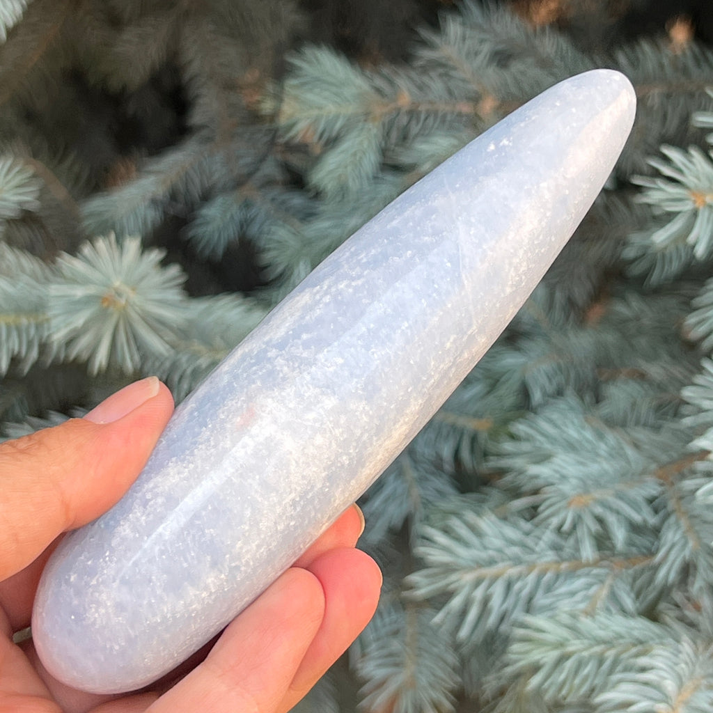 Bagheta calcit albastru model 1 din Madagascar, pietre semipretioase - druzy.ro 4 