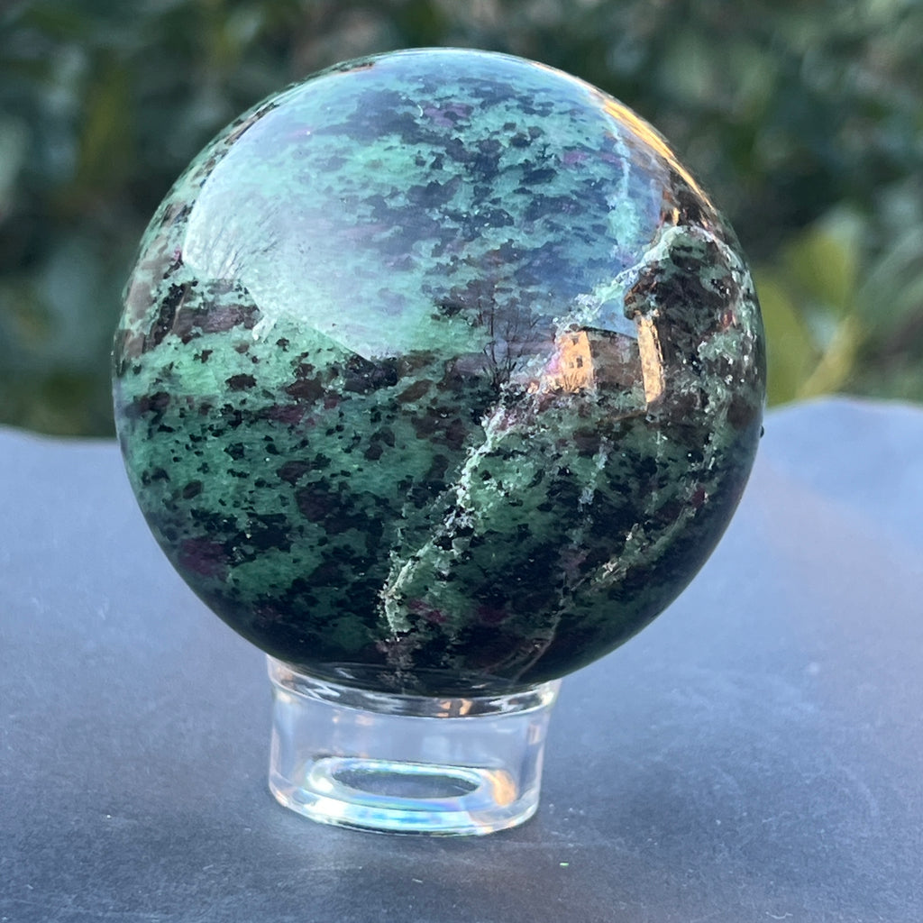 Sfera rubin in zoisit model 1, pietre semipretioase - druzy.ro 9 