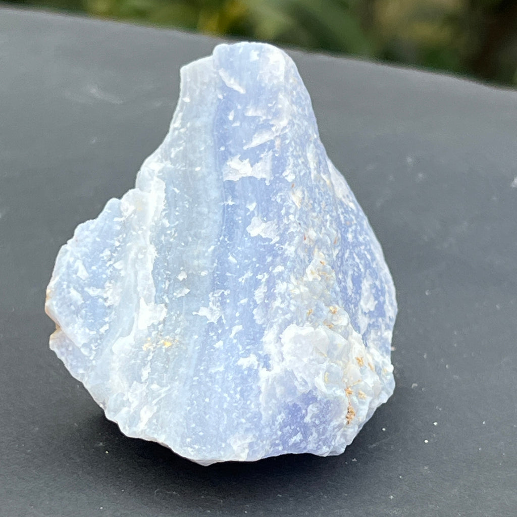 Calcedonie albastra /blue lace/ agat albastru piatra bruta m19, pietre semipretioase - druzy.ro 5 