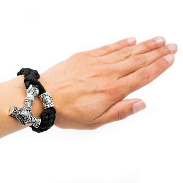 Bratara Viking ciocanul lui Thor, pietre semipretioase, DRUZY.RO 3