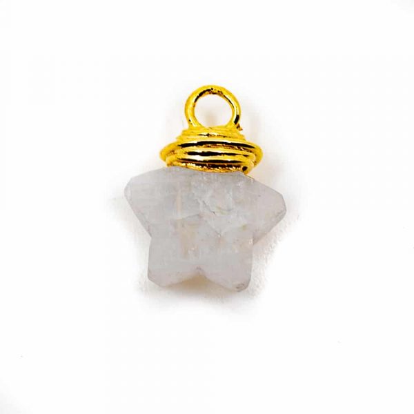 Pandantiv steluta piatra lunii curcubeu, aur, piatra lunii iunie, birthstone, pietre semipretioase - druzy.ro 1 