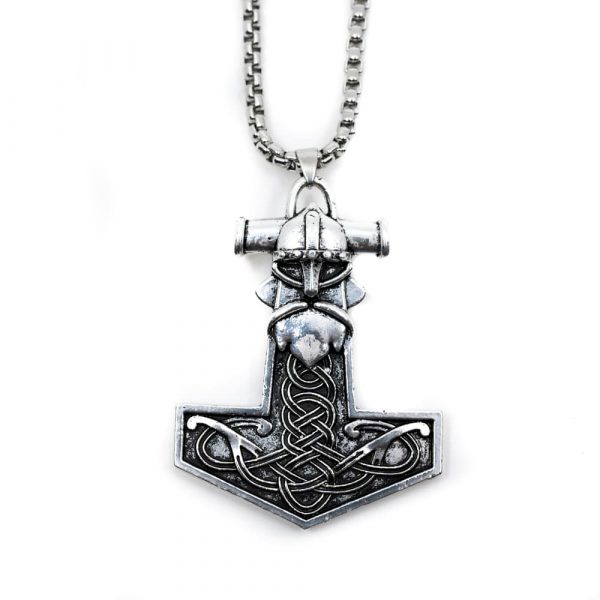 Colier Viking Thor's Mjölnir & Head, druzy.ro 2