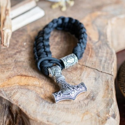 Bratara Viking ciocanul lui Thor, pietre semipretioase, DRUZY.RO 1