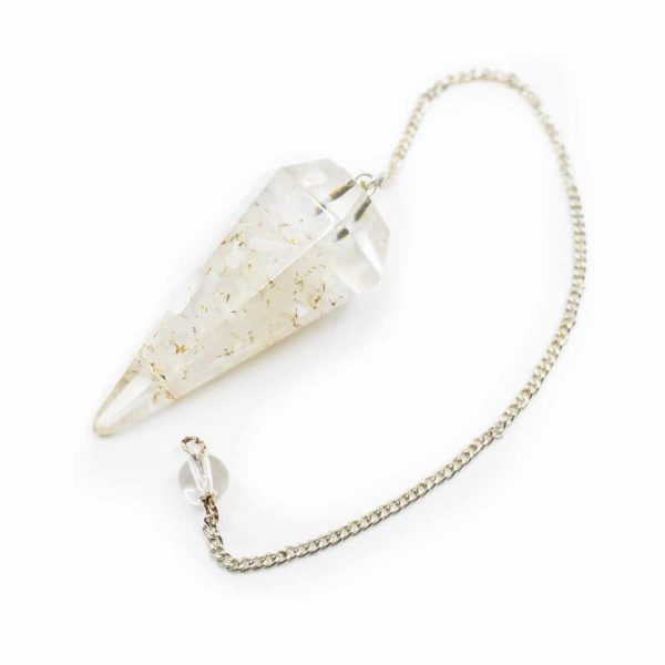 Pendul orgonit selenit, druzy.ro, cristale 2