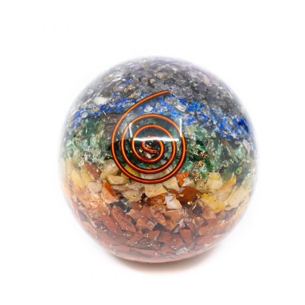 Sfera orgonit 7 chakre 6 cm, druzy.ro, cristale 2