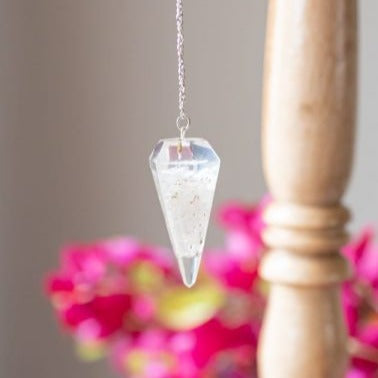Pendul orgonit selenit, druzy.ro, cristale 4