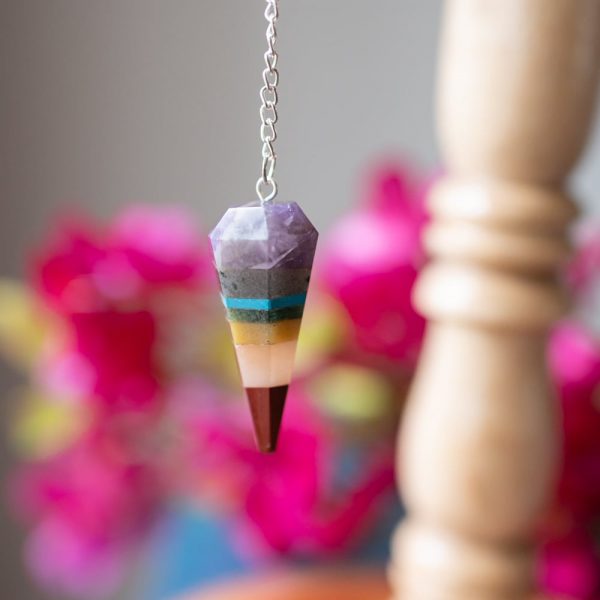 Pendul 7 chakre, druzy.ro, cristale 3