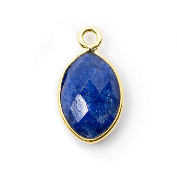 Pandantiv mini safir 1.2 cm, piatra lunii septembrie, birthstone, pietre semipretioase - druzy.ro 1 