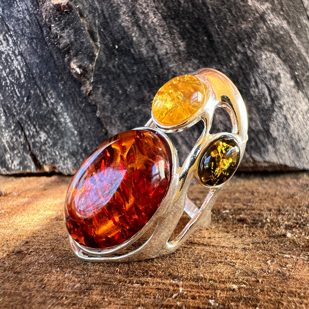 Inel argint cu chihlimbar Amber5, pietre semipretioase - druzy.ro 1 