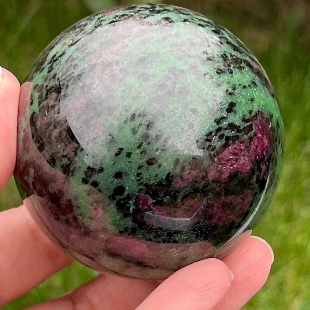 Sfera rubin in zoisit model 2, pietre semipretioase - druzy.ro 4 
