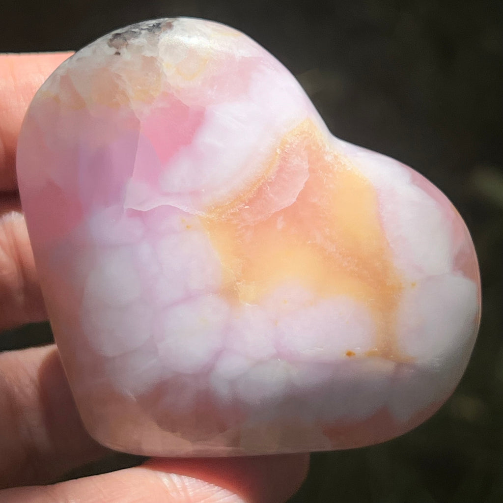 Inima Aragonit roz Pakistan model pk4, druzy.ro, pietre semipretioase 1