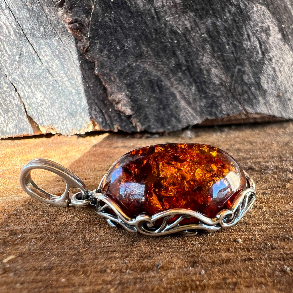 Pandantiv argint cu chihlimbar Amber12, pietre semipretioase - druzy.ro 3 