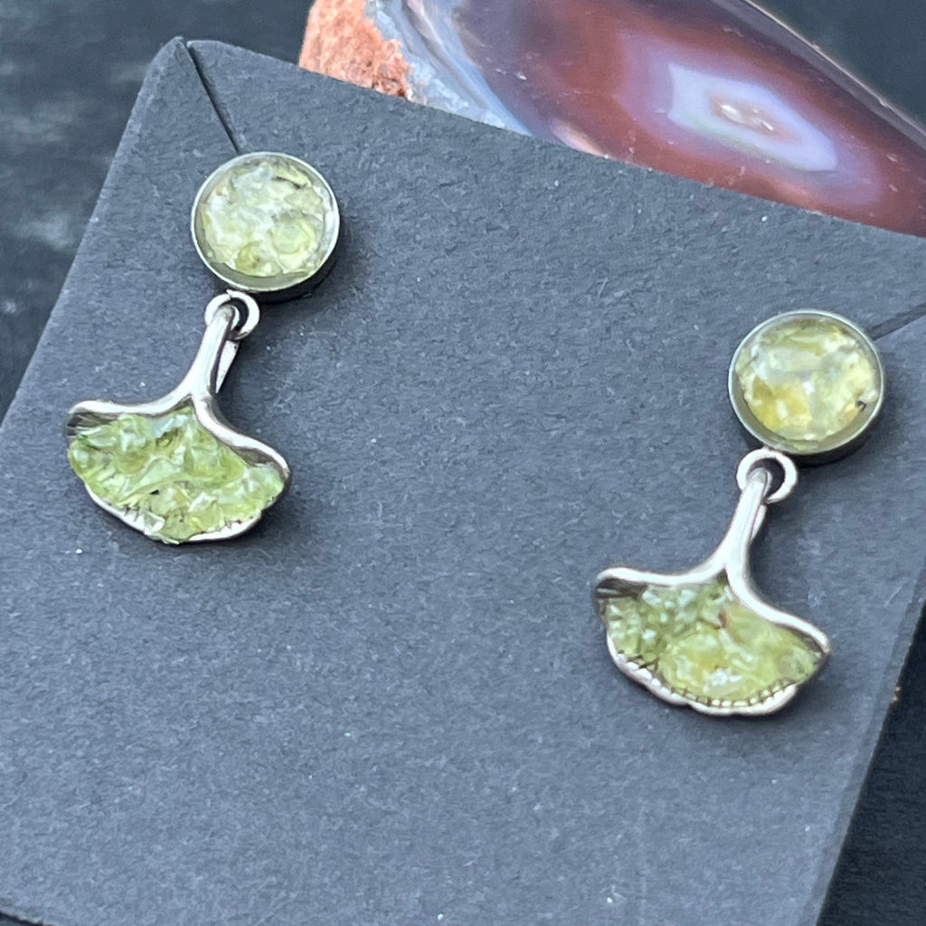Cercei peridot Essence, druzy.ro, cristale 2