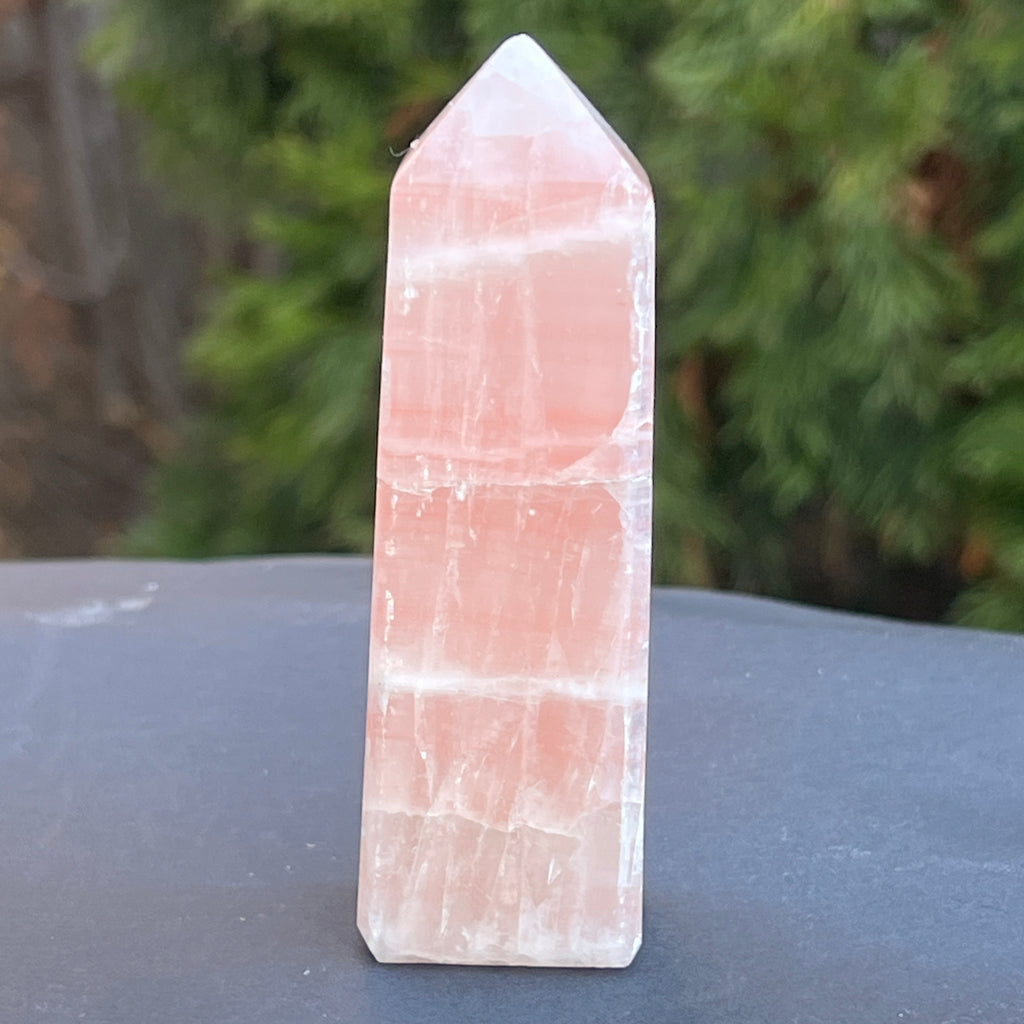 Obelisc calcit roz model 3, pietre semipretioase - druzy.ro 3 