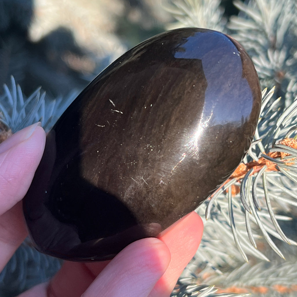 Obsidian palmstone model 11, pietre semipretioase - druzy.ro 3 