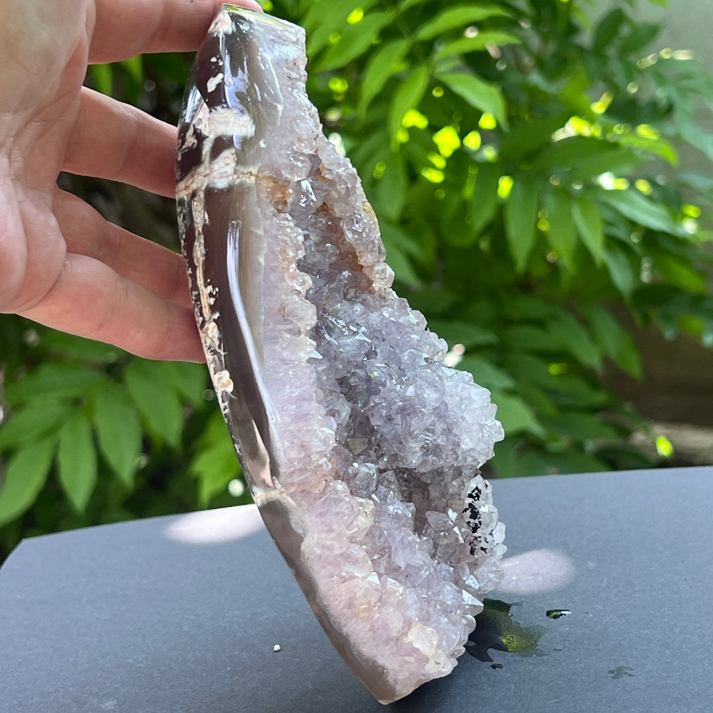 Geoda agat ametist model 11, pietre semipretioase - druzy.ro 2 