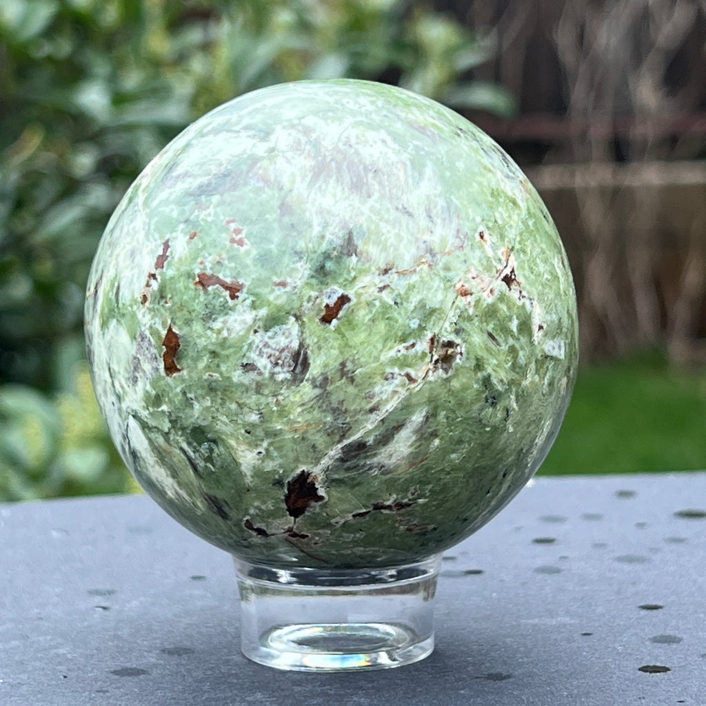 Crisopraz sfera m2, pietre semipretioase - druzy.ro 1 