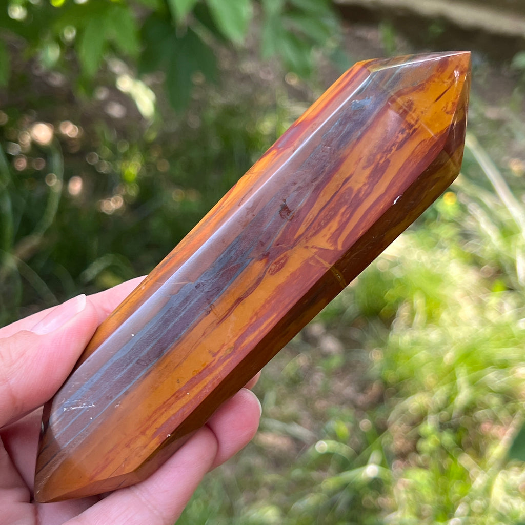 Bagheta dublu varf ochi de tigru model 2, pietre semipretioase - druzy.ro 1 
