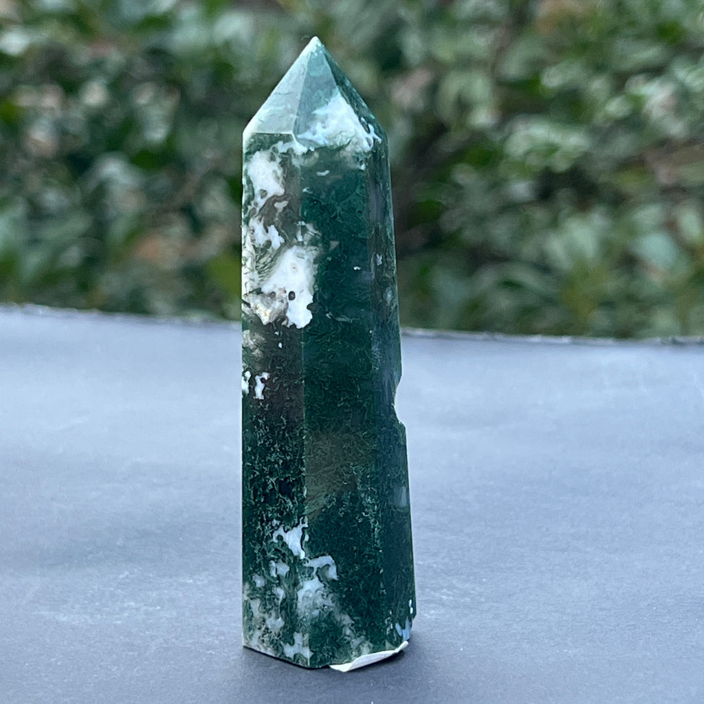 Obelisc agat muschi model 3, pietre semipretioase - druzy.ro 4 