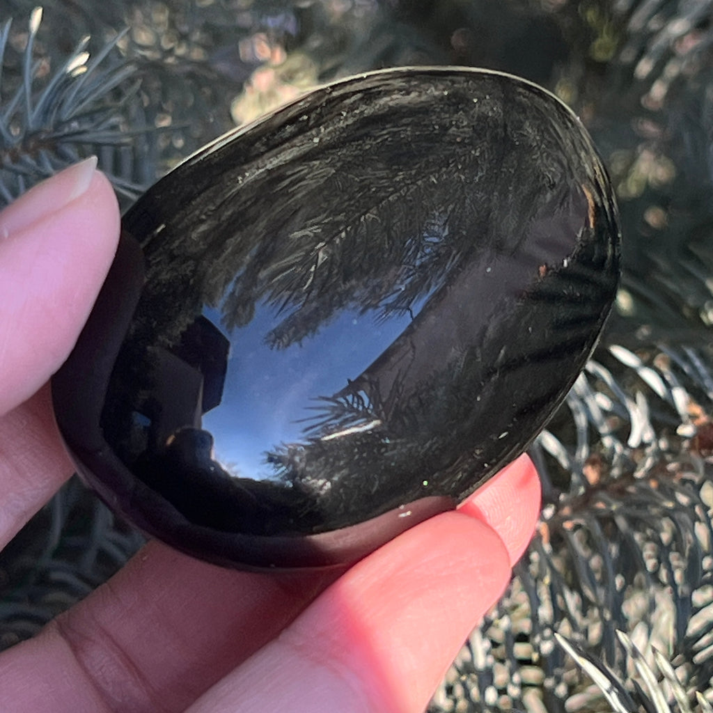 Obsidian curcubeu palmstone model 6, pietre semipretioase - druzy.ro 8 