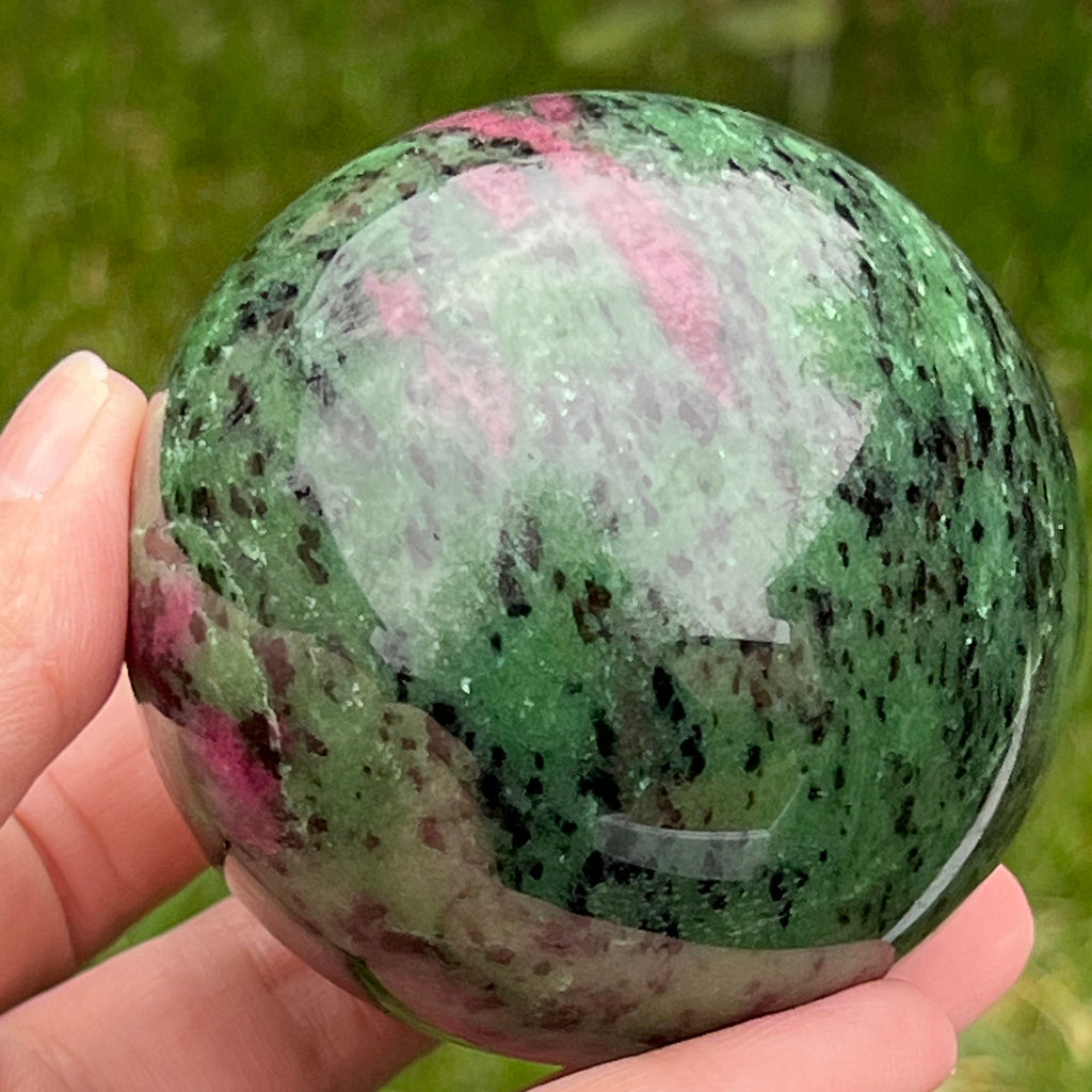 Sfera rubin in zoisit model 4, pietre semipretioase - druzy.ro 13 