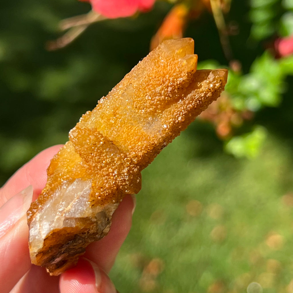 Cluster lemonit / cuart spirit solar Africa de Sud model 12, pietre semipretioase - druzy.ro 1
