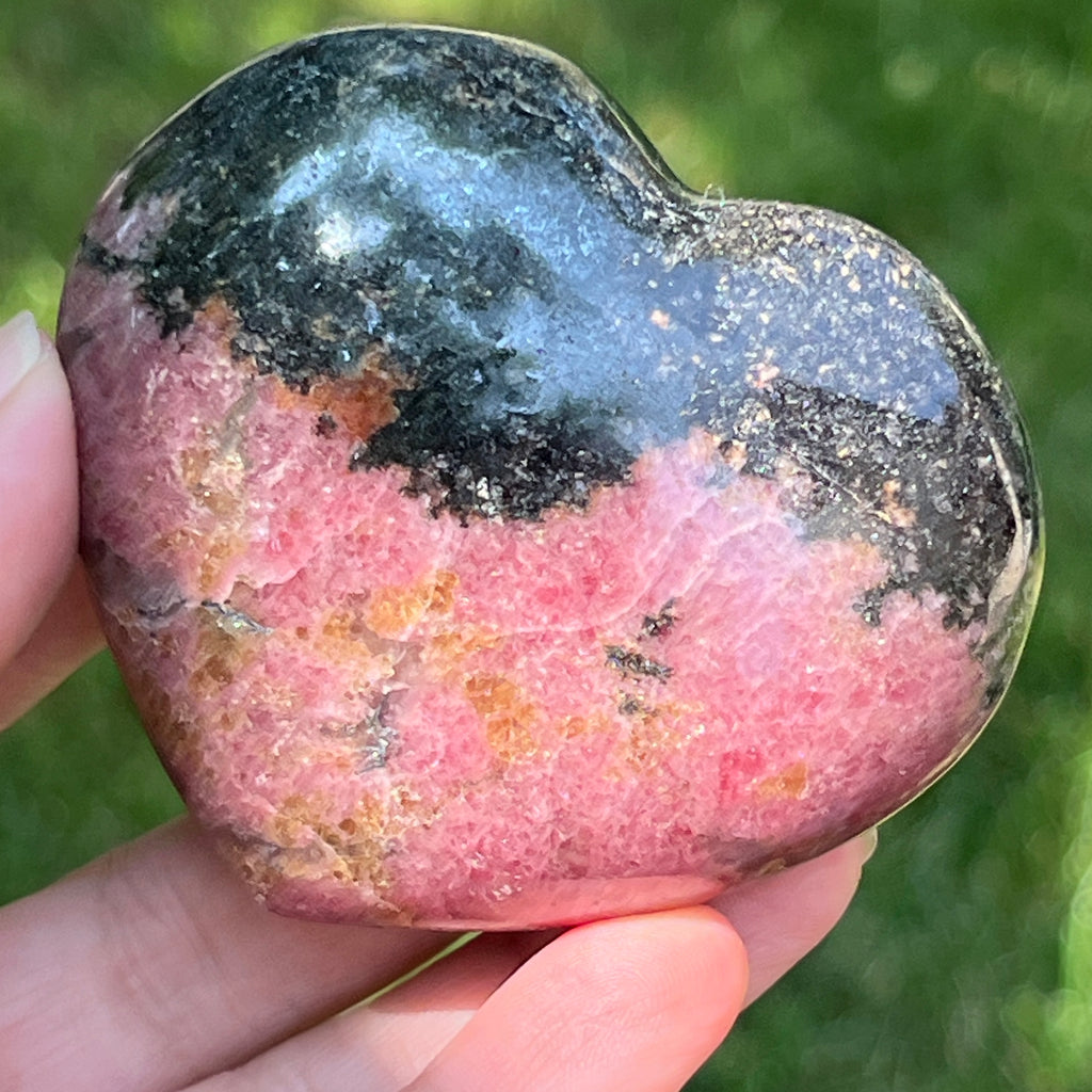Inima rodonit Madagascar model 3, pietre semipretioase - druzy.ro 1 