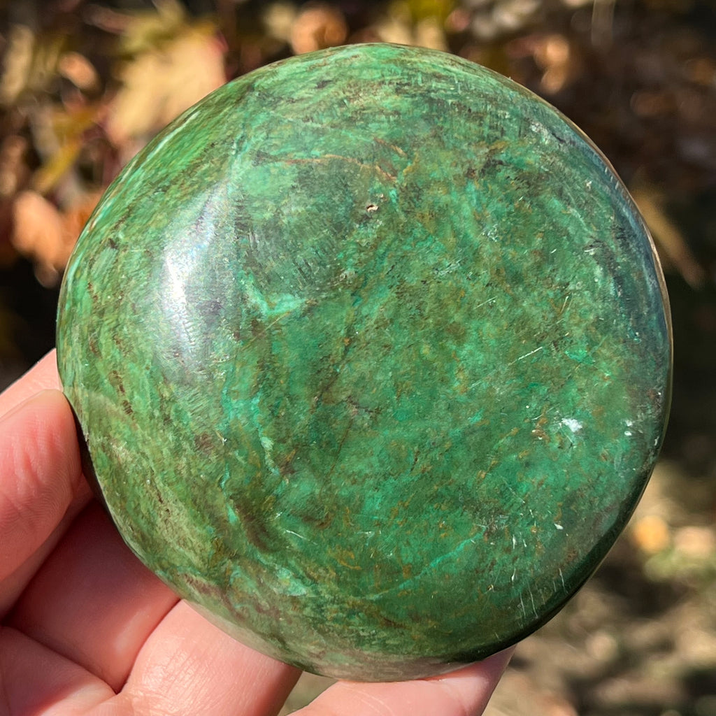 Verdit serpentin inchis Africa palmstone XL/ piatra decorativa m2, druzy.ro, cristale 7
