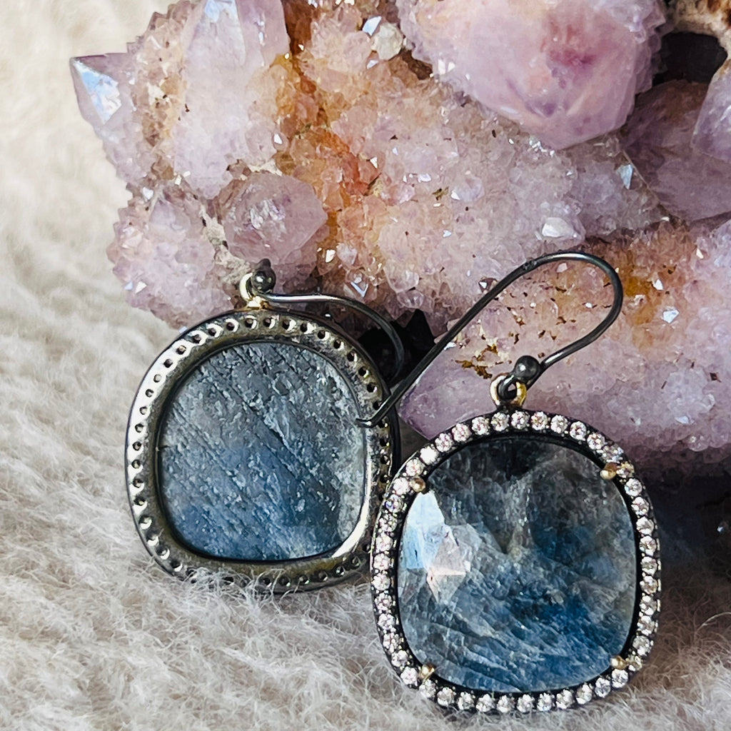 Cercei safir Wisdom model 2, druzy.ro, pietre semipretioase 2