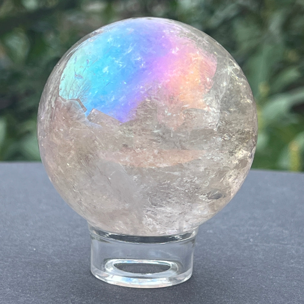 Sfera cuart roz aura model 2, pietre semipretioase - druzy.ro 7 