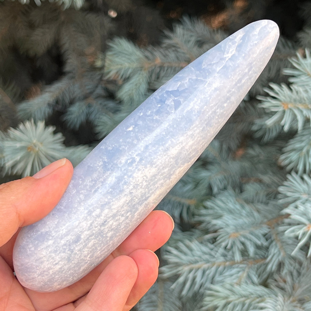 Bagheta calcit albastru model 1 din Madagascar, pietre semipretioase - druzy.ro 3 