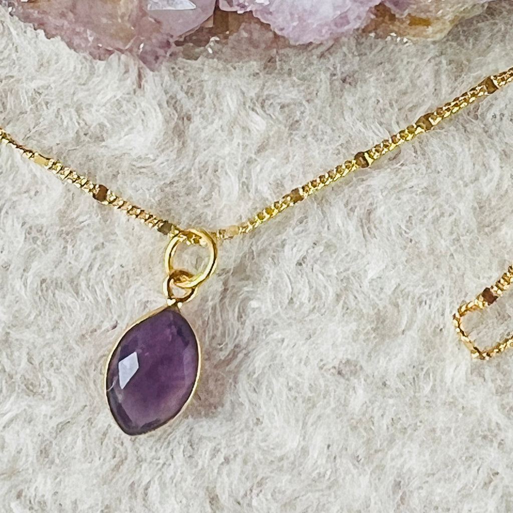 Pandantiv mini ametist 1.2 cm, argint, piatra lunii februarie, birthstone, druzy.ro, cristale 1