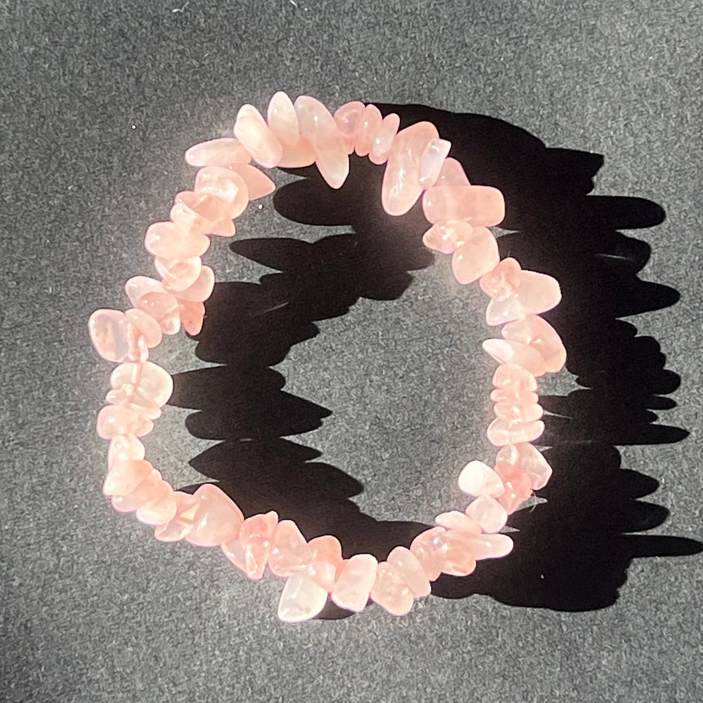 Bratara chipsuri cuart roz, pietre semipretioase - druzy.ro 1 
