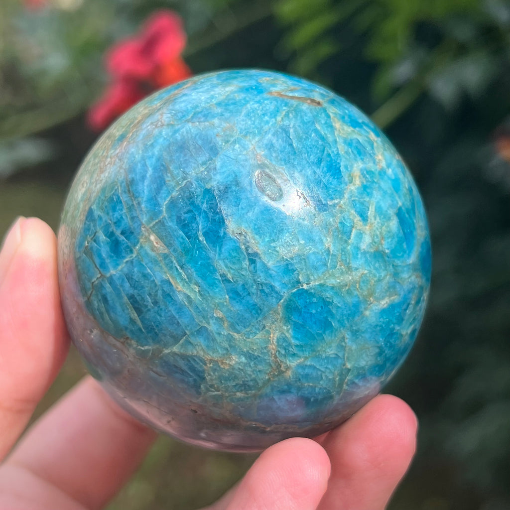 Apatit sfera model 8, 6.4 cm, druzy.ro, pietre semipretioase 10